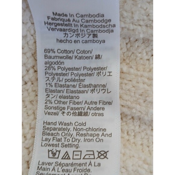 J.Crew Womens M Mock Neck Ivory Chenlle Knit Sweater Cozy Pullover - Picture 15 of 15